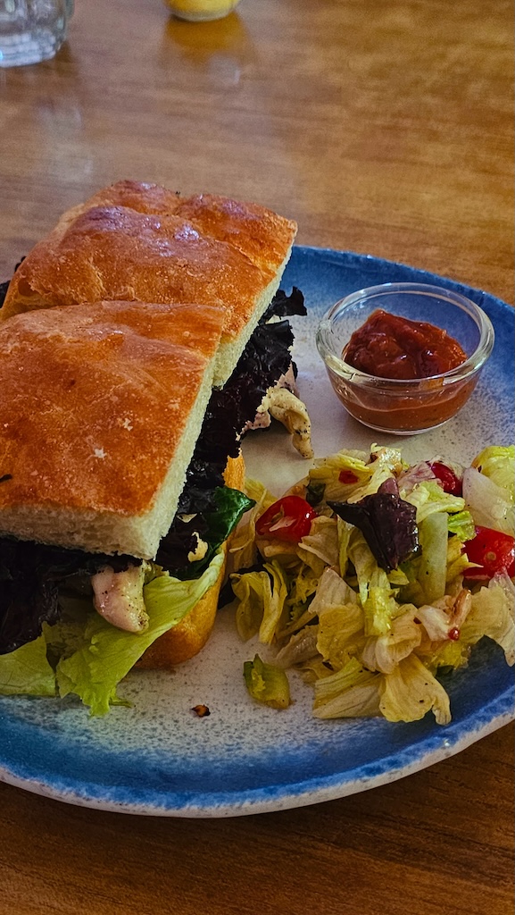 Roasted Chicken Focaccia Sandwich